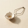Crucible dish and parallel-action tongs for melting gold and silver.