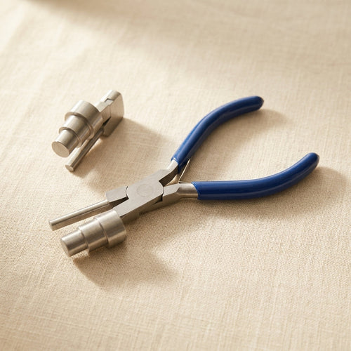 Professional 3-step bail-making pliers for jewellery, 13-21mm loops, stainless steel