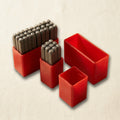 2mm steel alphanumeric punch stamps for jewellery marking, includes A-Z, 0-9, and &
