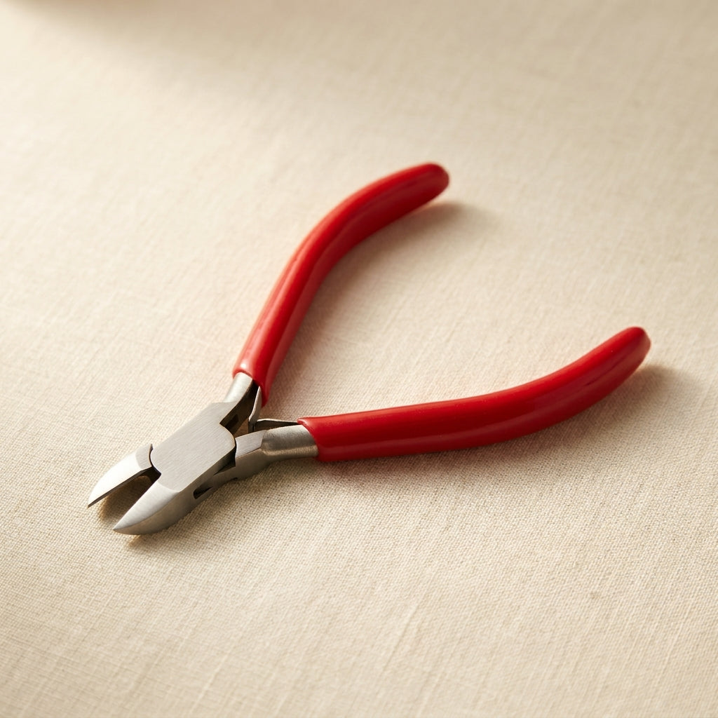 4.5 inch stainless steel side cutters with PVC handles for silversmithing and wire work