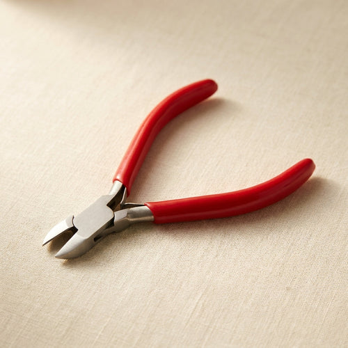 4.5 inch stainless steel side cutters with PVC handles for silversmithing and wire work