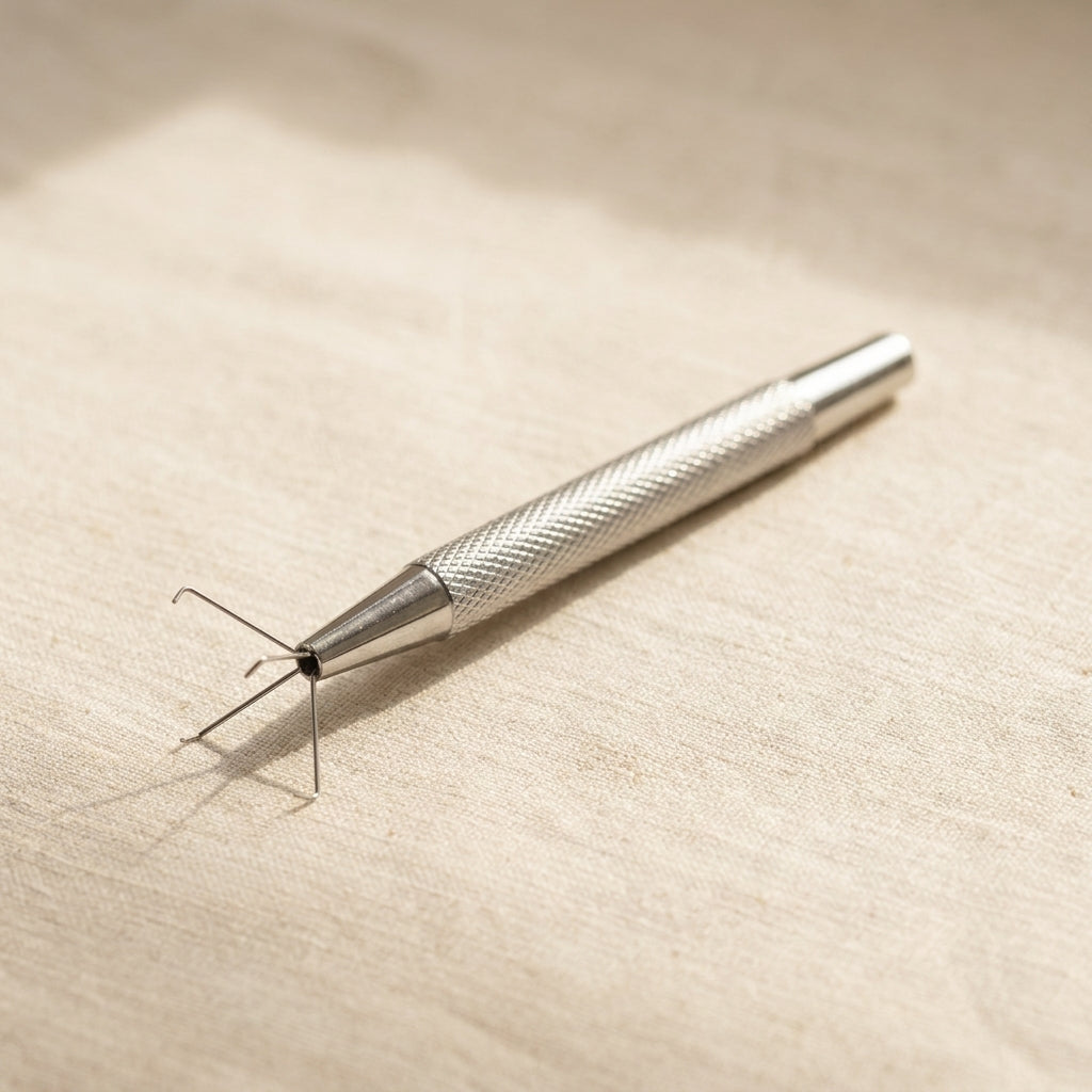 Silver 150mm parallel-action claw holder for securely gripping gemstones and diamonds for jewellery making.