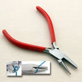 5.5 inch round and concave nose pliers with PVC grips for jewellery making.