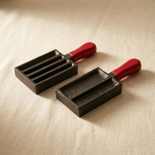 Cast iron ingot mould for melting gold and silver, 5 inch double-sided jewellery casting tool