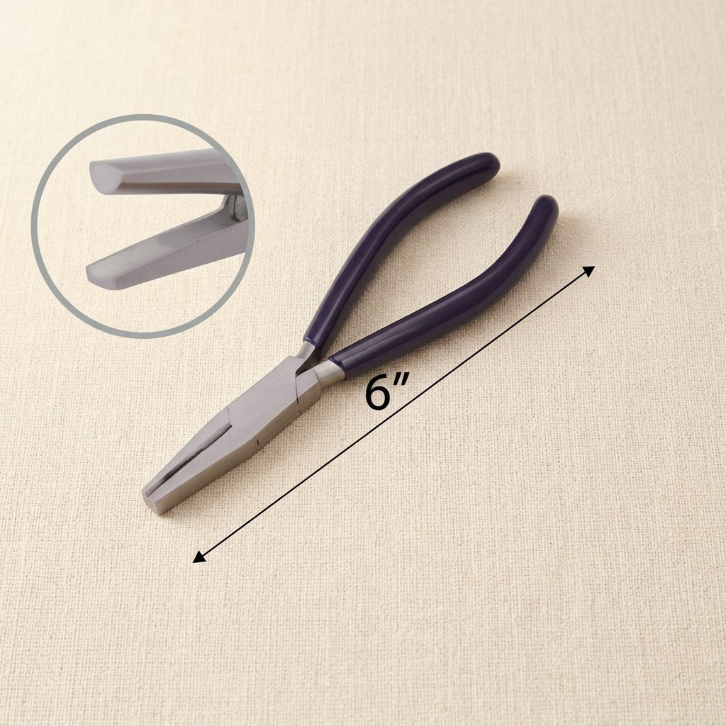 Stainless steel half round nose pliers for jewellery shaping and ring forming