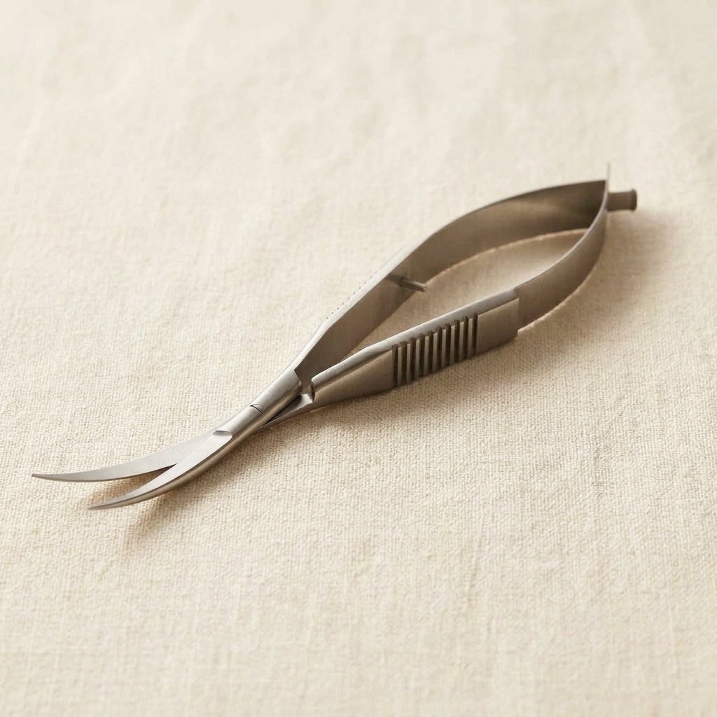 6-inch curved micro spring scissors, stainless steel, for detailed craft and hobby work