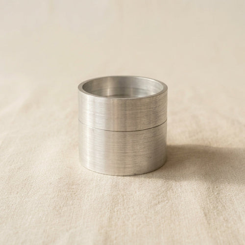 60mm aluminium sand casting mould rings, two-part set for Delft Clay and Petrobond jewellery making