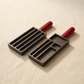 9 inch cast iron ingot mould with twin grooves for melting silver and gold bars