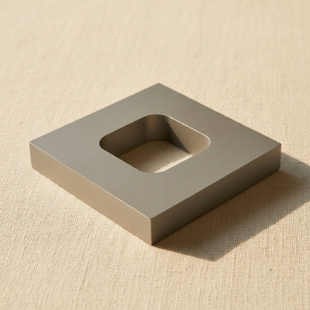 Aluminium vulcaniser mould frame, 15mm thick, 3-1/2" square, for rubber casting jewellery.