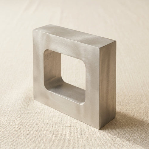 Aluminium casting frame for vulcanised rubber jewellery moulds, 3-3/8 x 4-3/8 inch.
