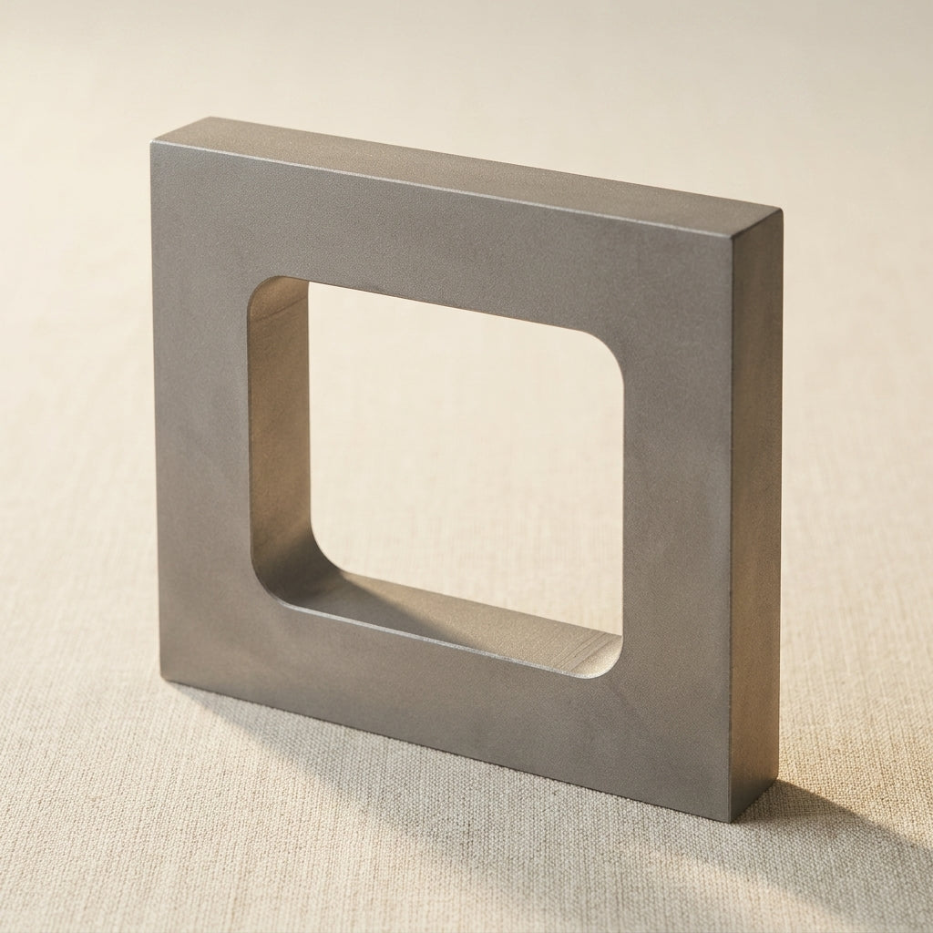 Aluminium jewellery vulcaniser mould frame, 20mm thick, single cavity, 4x4-7/8 inch for rubber casting