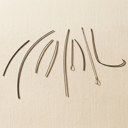 Assorted big eye beading needles for jewellery making, 9 pack of flexible twisted wire tools