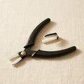 Flat nose pliers with black nylon jaws for jewellery making, 5.5-inch, non-marring grip.