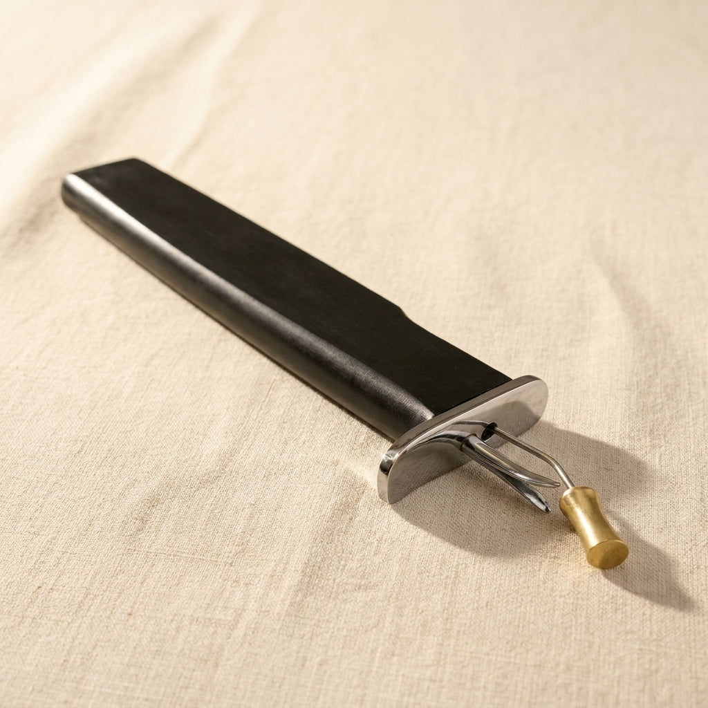 Professional bead knotting tool with parallel-action jaws and a black anodised finish.