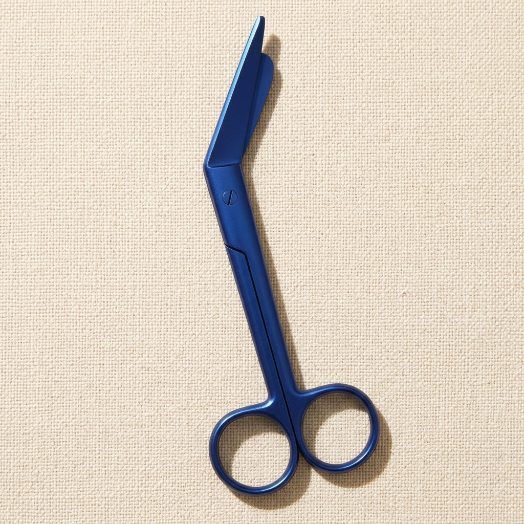 Blue Lister bandage scissors, 7.5 inch stainless steel straight blade for first aid and jewellery work