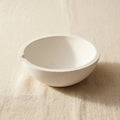 Fused silica crucible dish for melting precious metals, 250g capacity, 3 inch diameter.