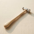 Jewellery silversmith chasing hammer with 28mm flat face and wooden handle
