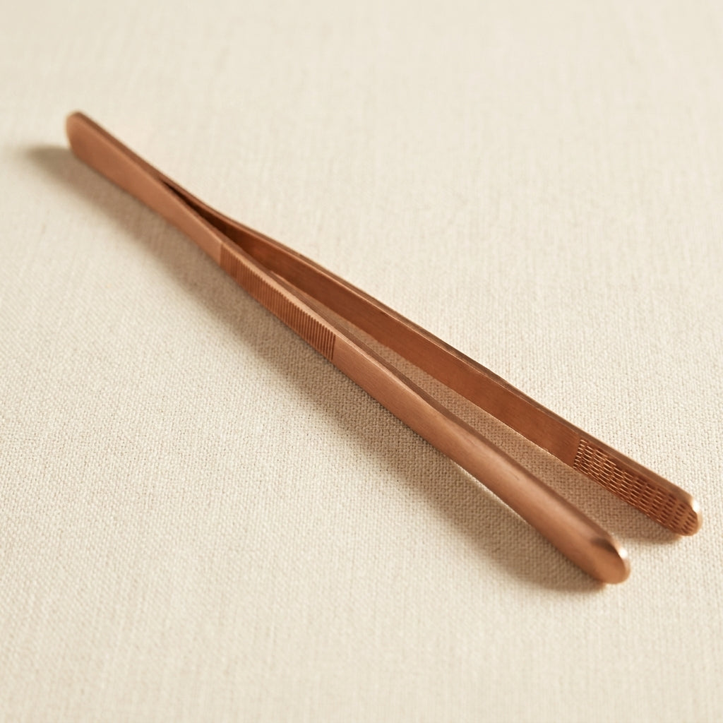 9 inch straight copper-tipped tweezers for jewellery pickling and acid baths