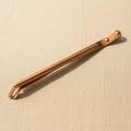 Curved tip copper pickling tweezers for jewellery making, 8.5 inch, ribbed handle