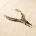 Round and concave nose jewellery making pliers, polished stainless steel, 5.5 inch wire craft tool