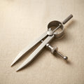 Stainless steel divider compass caliper gauge for marking jewellery circles, 4 inches.