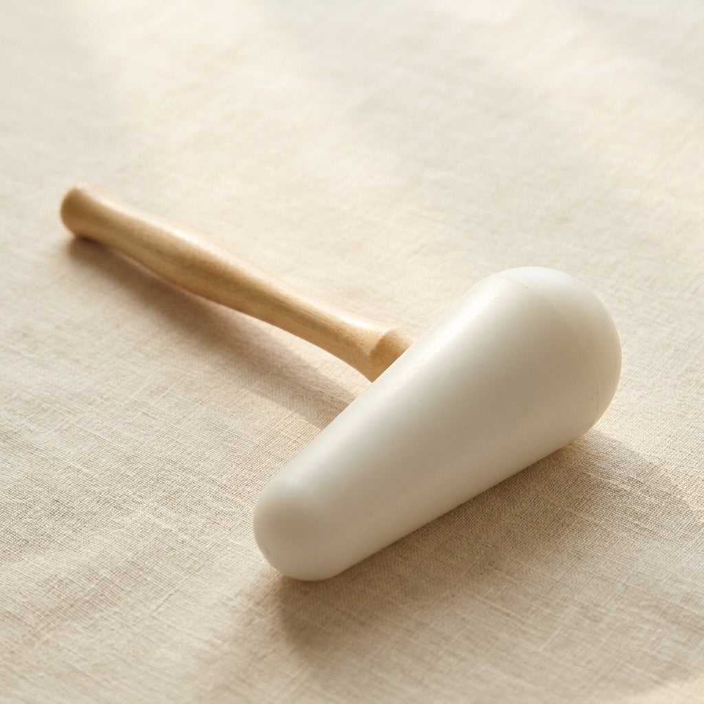 Domed Teflon forming hammer with pear-shaped head for jewellery shaping and dapping