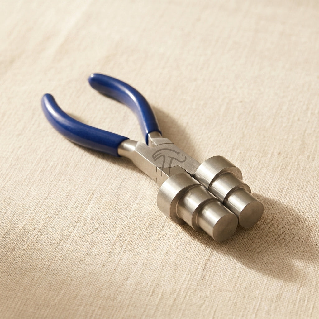 Double wrap bail making pliers with parallel action jaws and PVC comfort grip, 13-20mm.