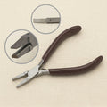 Stainless steel half round jewellery pliers with ergonomic PVC grips, 5.5 inch