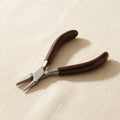 Ergonomic round flat nose pliers, 5.5 inch stainless steel with PVC grips for jewellery crafts