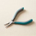 Flat nose pliers, 4.75 inch stainless steel with slim ergonomic two-toned grips.
