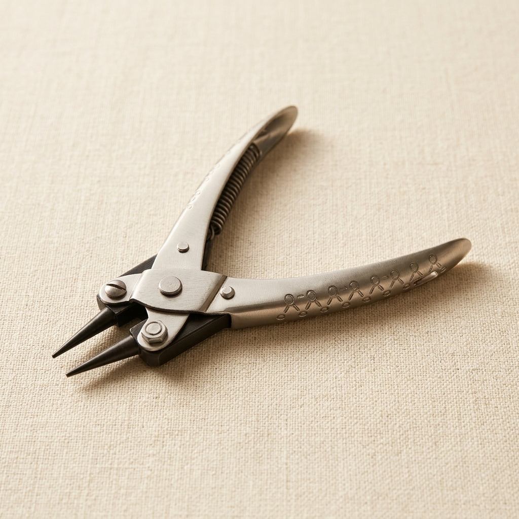 Heavy duty 5.5 inch parallel action round nose pliers for jewellery making.