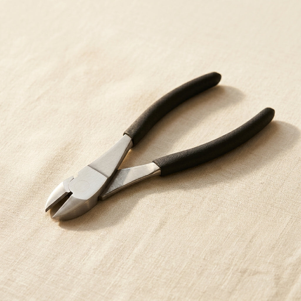 8-inch stainless steel diagonal cutters with carbide jaws for jewellery making.