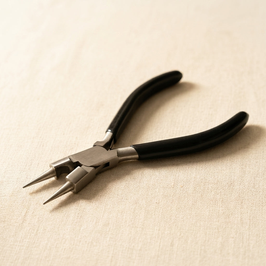 140mm stainless steel multi-purpose jewellery pliers with round nose, cutter and looping jaws