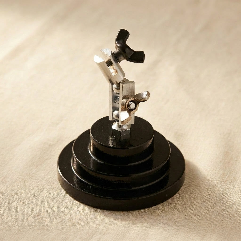 Heavy duty third hand tool with tweezers, for hands-free jewellery soldering and bench work.