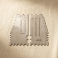Stainless steel flat bangle sizer gauge for professional jewellery measurement, 44.5-66.6 mm