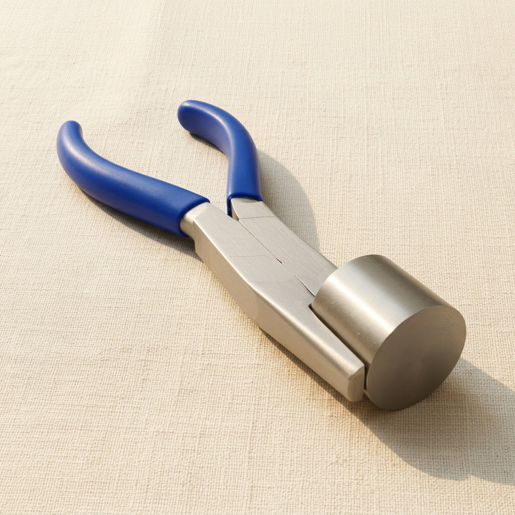 Stainless steel jewellery looping pliers for forming wire rings and bails, 6 inch length