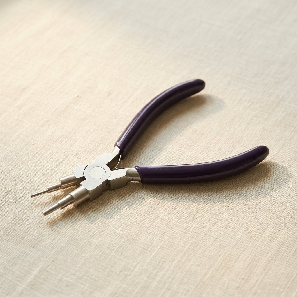 6-in-1 jewellery pliers for wire looping and shaping, 2-9mm bail making, stainless steel