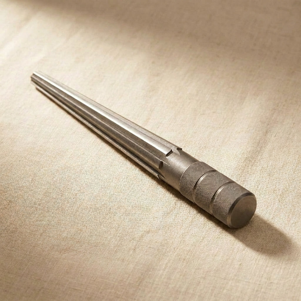 Solid steel taper reamer for jewellery wax ring sizing, 3-17mm.