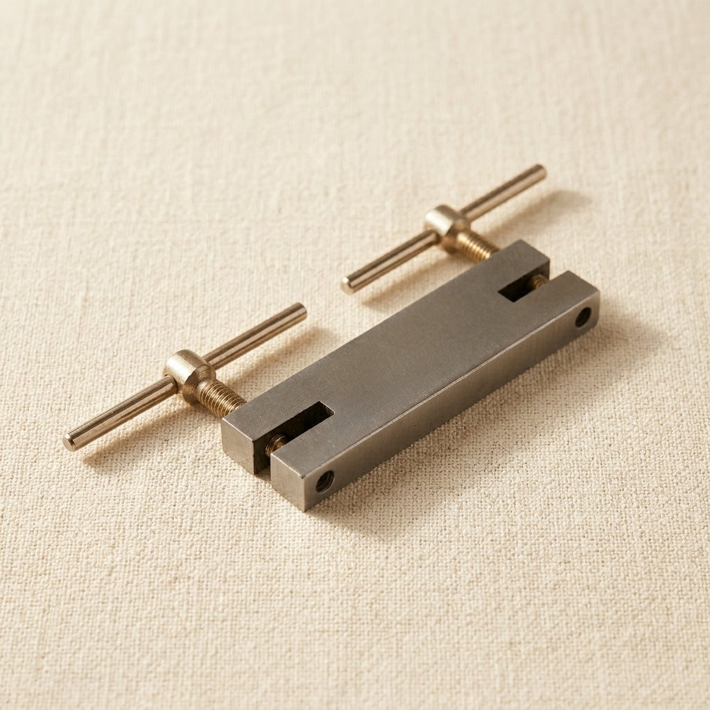 Steel parallel-action screw punch for jewellery making with 1.6mm and 2.3mm punches
