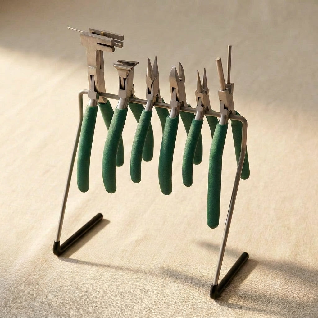Steel rack organiser for pliers and jewellery making tools, 7 inch