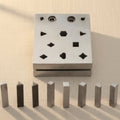 Steel disc cutter set with eight punches for creating metal blanks for jewellery making