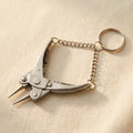Mini round nose pliers keychain, 7.6cm parallel action jewellery tool, stainless steel
