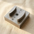 Narrow oval steel disc cutter with two punch sizes for jewellery making.