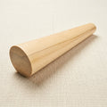 Oval wooden bracelet mandrel for shaping bangles, tapering from 2 5/8" to 1 3/8".
