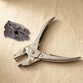 Parallel action metal punch pliers for jewellery making, 2mm square pin, 140mm stainless steel