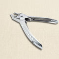 Parallel action swaging pliers with four holes, for woodwind repair and jewellery crafts.