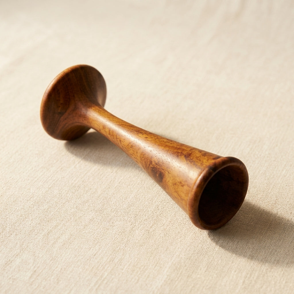 Pinard stethoscope horn, 6-inch rosewood foetal examination tool