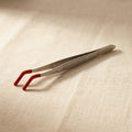 Precision tweezers with rubber grips, PVC coated, for detailed jewellery work and crafts