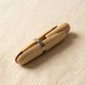 Wooden ring clamp with 1-inch leather jaws for jewellery making