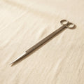 Stainless steel 10-inch straight aquarium plant trimming scissors for aquascaping.